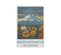 5D Diamant Peinture Point de Croix Broderie，Mont Washington, New Hampshire，Diamond Painting Strass Complet , Croix Peinture Strass Salon Chambre Stickers Home Décoration Murale（50 x 60 cm）-IJ75