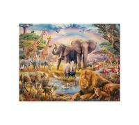 5D Diamant Peinture Point de Croix Broderie,Savane africaine,Diamond Painting Strass Complet , Croix Peinture Strass Salon Chambre Stickers Home Décoration Murale(40 x 50 cm/15.74 x 19.68 pouces)-A25