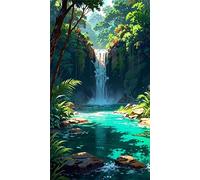 5D Diamond Art Painting,Lake River Tree Diamond Painting Kits for Adults,DIY Square Full Drill Canvas Embroidery Cross Stitch,Diamond Arts Crafts Painting Pictures for Home Wall Decor 70x150cm