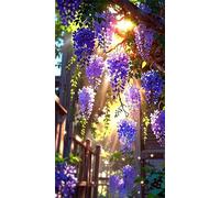 5D Diamond Art Painting,Lavender Sunshine Diamond Painting Kits for Adults,DIY Square Full Drill Canvas Embroidery Cross Stitch,Diamond Arts Crafts Painting Pictures for Home Wall Decor 30x70cm