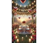 5D Diamond Art Painting,Love Rose Candle Diamond Painting Kits for Adults,DIY Square Full Drill Canvas Embroidery Cross Stitch,Diamond Arts Crafts Painting Pictures for Home Wall Decor 100x210cm
