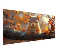 5D Diamond Painting, 100x220cm Diamond Painting Grand Format écureuil, Peinture Diamant Adulte Enfant Cristal Art Set, DIY automne Broderie Peinture Diamant Kit pour Decoration Maison Salon W1-806