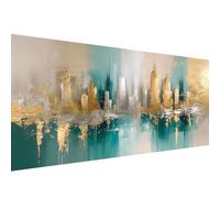 5D Diamond Painting,30x60cm Diamond Painting Grand Format abstrait,Peinture Diamant Adulte Enfant Cristal Art Set,DIY Ville Broderie Peinture Diamant pour Halloween Décoratio Murale Cadeaux W1-872