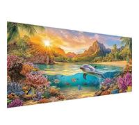 5D Diamond Painting,35x70cm Diamond Painting Grand Format dauphin,Peinture Diamant Adulte Enfant Cristal Art Set,DIY corail Broderie Peinture Diamant pour Halloween Décoratio Murale Cadeaux W1-868