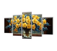 5D Diamond Painting 5 Pièces Usine Fleurs Peinture Diamant Adulte, Broderie Diamond Painting Adulte Grand Format Puzzle Art, Point de Croix Art Craft Kit, Tableau Decoration Murale 300x180cm q-293