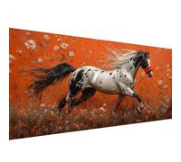 5D Diamond Painting,50x100cm Diamond Painting Grand Format cheval,Peinture Diamant Adulte Enfant Cristal Art Set,DIY courir Broderie Peinture Diamant pour Halloween Décoratio Murale Cadeaux W1-782
