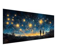 5D Diamond Painting, 60x120cm Diamond Painting Grand Format ciel étoilé, Peinture Diamant Adulte Enfant Cristal Art Set, DIY couple Broderie Peinture Diamant Kit pour Decoration Maison Salon W1-786