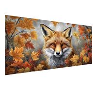 5D Diamond Painting,80x220cm Diamond Painting Grand Format renard,Peinture Diamant Adulte Enfant Cristal Art Set,DIY automne Broderie Peinture Diamant pour Halloween Décoratio Murale Cadeaux W1-834