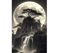 5D Diamond Painting Abstrait Diamond Painting Enfant Kit Full Drill Peinture Diamant 50x80cm Lune Diy Mosaïque Crystal art loisir Creatif Enfant Peinture Diamant Pour Deco Chambre, Cadeau Femme T0T22