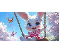 5D Diamond Painting Adulte, Lapin Diamond Painting Enfant, DIY Peinture Diamant Adulte Grand Format Animal Point De Croix Broderie Diamant Kit Complet, pour Débutants Maison Décor 180x90 cm c-5689