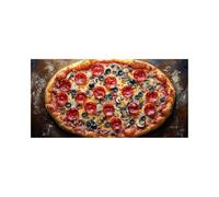 5D Diamond Painting Adulte Pizza, Peinture Diamant Gastronomie Diamond Painting Enfant 60 x 30cm, Crystal Artisanat Dessin, DIY Broderie Diamant Kit Complet pour Decoration Murale Cadeau DZSH-4485