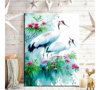 5D Diamond Painting Adulte Plantes Oiseaux,Bricolage Round Broderie diamant painting Kit Complet,Peinture Diamant Adulte,diamond art Strass Point de Croix Painting pour Décoration Intérieur 75x95cm