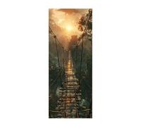 5D Diamond Painting Adulte Pont suspendu, Peinture Numéro avec Diamants Paysage, avec Complet Diamond Painting Accessoires, Loisirs Créatifs Adultes pour Tableau Decoration Murale 250 x 100CM ZSDH1087