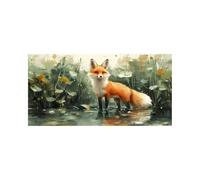 5D Diamond Painting Adulte Renard, Peinture Diamant Planter Diamond Painting Enfant 60 x 120CM Crystal Artisanat Dessin, DIY Broderie Diamant Kit Complet pour Cadeau Femme, Decoration Murale DZSH-6220
