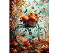 5D Diamond Painting Adulte, Usine Diamond Painting avec Full Accessoires, DIY Diamant Paintings Enfant, Broderie Point de Croix Kit pour Activité Manuelle, Decoration Murale (Automne) 50x70 cm H-20