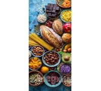 5D Diamond Painting Adulte XXL, DIY Diamond Painting Nourriture Diamant Painting, Assaisonnement Diamond-Paintings Broderie Point de Croix Diamond Art pour Salon Decor Murale, 60x120 cm/24x48 Inch