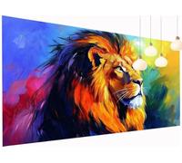 5D Diamond Painting Adultes Enfants Animal Peinture Diamant Painting Lion, DIY Broderie Diamant Grand Format 40x90 cm Kit Broderie Point de Croix pour Débutants Décoration Murale Maison S2-1268