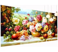 5D Diamond Painting Adultes Enfants Fleur Peinture Diamant Painting Coloré, DIY Broderie Diamant Grand Format 40x90 cm Kit Broderie Point de Croix pour Débutants Décoration Murale Maison S2-623