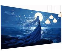 5D Diamond Painting Adultes Enfants Lune Peinture Diamant Painting Fille, DIY Broderie Diamant Grand Format 50x100 cm Cristal Point de Croix Kit Broderie pour Débutants Décoration Murale Maison S2-963