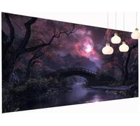 5D Diamond Painting Adultes Enfants Lune Peinture Diamant Painting Pont, DIY Broderie Diamant Grand Format 40x80 cm Cristal Point de Croix Kit Broderie pour Débutants Décoration Murale Maison S2-619