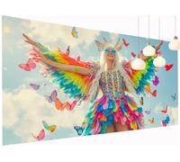 5D Diamond Painting Adultes Enfants Papillon Peinture Diamant Painting Fille, DIY Broderie Diamant Grand Format 30x60 cm Kit Broderie Point de Croix pour Débutants Décoration Murale Maison S2-920