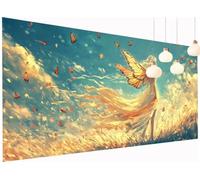 5D Diamond Painting Adultes Enfants Papillon Peinture Diamant Painting Fille, DIY Broderie Diamant Grand Format 40x80 cm Kit Broderie Point de Croix pour Débutants Décoration Murale Maison S2-1260