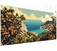 5D Diamond Painting Adultes Enfants Paysage Peinture Diamant Painting Tanger Inche, DIY Broderie Diamant Grand Format 40x80 cm Cristal Point de Croix Kit Broderie pour Décoration Murale Maison S2-1239
