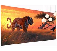 5D Diamond Painting Adultes Enfants Tigre Peinture Diamant Painting Aigle, DIY Broderie Diamant Grand Format 40x80 cm Cristal Point de Croix Kit Broderie pour Débutants Décoration Murale Maison S2-864