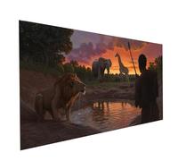 5D Diamond Painting Afrique, Diamant Peinture Numero Adulte Animal, Kit Broderie Point de Croix Strass Peinture Diamant 50 x 100 cm, Loisirs Créatifs Adultes Diamond Painting, Cadeau Femme Model-16364
