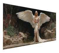 5D Diamond Painting Aile, Diamond Painting Enfant Femme, Broderie Diamant Cristal Art Kits, DIY Peinture Diamant, 5D Loisirs Créatifs Point de Croix, Decoration Maison, Cadeau Femme, 200x100cm D-3388