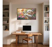 5D Diamond Painting Animal Diamond Painting Adulte Kit Fleurs Diy Peinture Diamant Artisanat Strass Point de Croix Debutant Kit Pour la Maison Décoration Salon Murale Cadeaux Pour Femmes 35x45cm T340