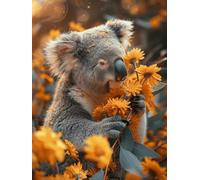 5D Diamond Painting Animal Diamond Painting Adulte Koala, Loisirs Créatifs Adultes, Débutant Cristal Art Set, Kit Diamant Art Strass Point de Croix Peinture, Tableau Decoration Murale, Cadeau -TL3421