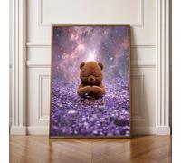 5D Diamond Painting Animal Ours Peinture Diamant Adulte, Broderie Diamond Painting Adulte Grand Format Puzzle Art, Point de Croix Art Craft Kit, Tableau Decoration Murale 100x200 cm PjY10171 M-R