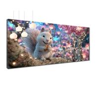 5D Diamond Painting Animal Peinture Diamant Painting, DIY Écureuil Broderie Diamant Kit Complet, Diamond Art Point de Croix Bricolage Loisirs Créatifs Adultes pour Decoration Murale 70x140 cm T3-796