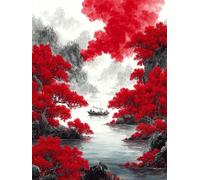 5D Diamond Painting Arbre, Diamond Painting Enfant Bateau, DIY Loisirs Créatifs Adultes Kits, 5D Broderie Diamant Activité Manuelle, Peinture Diamant Kits, Decoration Maison, Cadeau, 30x40cm 6-4259