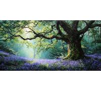 5D Diamond Painting Arbres Broderie Diamant Grand Format, Diamant Painting Fleurs Sauvages Peinture Diamant Adulte, DIY Strass Point de Croix Kit Complet Décoration Murale Intérieur 100x50 cm (WL96)