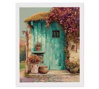 5D Diamond Painting Art Kits pour Adulte, Chalet vue Peinture Diamant Kits, DlY Round Full Drill Diamond Art Kit Gemme Point de Croix Set Débutant Cristal Artisanat Maison Décoration 60 x 80cm g-1112