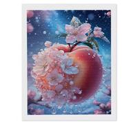 5D Diamond Painting Art Kits pour Adulte, Crystal Apple Peinture Diamant Kits, DlY Round Full Drill Diamond Art Kit Gemme Point de Croix Set Débutant Cristal Artisanat Maison Décor 40 x 50cm g-1016