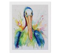 5D Diamond Painting Art Kits pour Adulte, Le pélican Peinture Diamant Kits, DlY Round Full Drill Diamond Art Kit Gemme Point de Croix Set Débutant Cristal Artisanat Maison Décoration 60 x 80cm g-1032