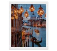 5D Diamond Painting Art Kits pour Adulte, Ville D'Eau De Venise Peinture Diamant Painting Kit, DlY Full Drill Diamond Art Kit Point de Croix Set Débutant Cristal Artisanat Maison Décor 30x40cm t-736