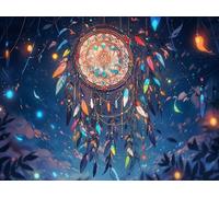 5D Diamond Painting Attrape-Rêves Diamond Painting Adulte Fantaisie DIY Peinture Diamant, Kits de Peinture Diamant Adultes Strass Point de Croix Painting pour Maison Décor, Cadeau 30x20cm, Model 120