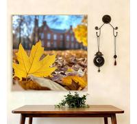 5D Diamond Painting Automne, Peinture Diamant Adulte Feuille Broderie Diamant Kit Complet, DIY Full Drill Artisanat Cristal Painting Kit pour Débutant, Décoration Murale, Cadeau Femme 20x20cm G8-804