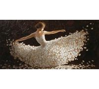 5D Diamond Painting Ballet Broderie Diamant Carré Grand Format, Diamant Painting Abstrait Square Drill Peinture Diamant Adulte, Strass Point de Croix Grande Taille Décoration Murale 60x30 cm (WL15)