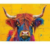 5D Diamond Painting Bétail haut et bas 30x40cm Peinture Diamant Adulte, Ronde Full Drill Diamant Painting Animal Débutant Broderie Diamond Point de Croix Art Kit pour Decoration Murale Maison X-852