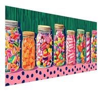5D Diamond Painting Bonbons, Diamond Painting Enfant Couleur, Broderie Diamant Cristal Art Kits, DIY Peinture Diamant, 5D Loisirs Créatifs Point de Croix, Decoration Maison, Cadeau, 160x70cm 4-6308