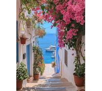 5D Diamond Painting Bord de la mer 60x90cm Peinture Diamant Adulte Diamond Painting pour Adulte Débutants, Broderie Diamant Fleur Art du Dots, Canevas Peinture Décoration Murale Femmes Cadeaux W-765