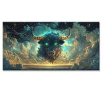 5D Diamond Painting Bœuf Diamant Painting Adulte Enfant Accessoires Inclus Rêve Loisirs Créatifs Broderie Diamant kit Complet Peinture Adulte, Difficile Grand Format DIY Strass Point 35x70cm y-5203