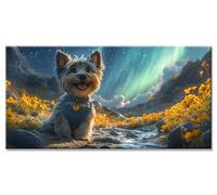 5D Diamond Painting Chien Diamant Painting Adulte Enfant Accessoires Inclus Animal Loisirs Créatifs Broderie Diamant kit Peinture Adulte xxl, Difficile Grand Format DIY Strass Point 55x110cm y-6195
