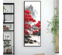 5D Diamond Painting Chine Diamant Painting Enfant, DIY Diamond-Painting Japon Point de Croix Kit Complet, Painting Diamant Diamond Art, Décoration Chambre Murale Esthétique (15.7x47.2 In/40x120 cm)