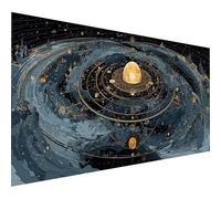 5D Diamond Painting Ciel éToilé, Diamond Painting Enfant PlanèTe, Broderie Diamant Cristal Art Kits, DIY Peinture Diamant, 5D Loisirs Créatifs Point de Croix, Decoration Maison, Cadeau 110x50cm U-2149